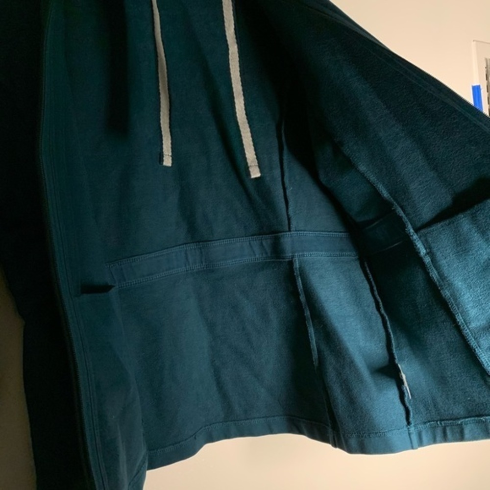 Talbots Teal Collared Front Zip Up Jacket Medium - image 7